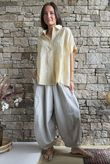 Yara Serene High Low Cap Sleeve Blouse Butter - /10=